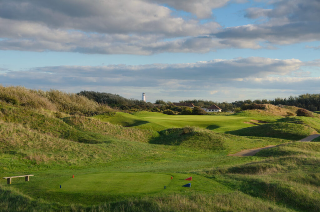 The 17th hole at Burnham & Berrow Golf Club