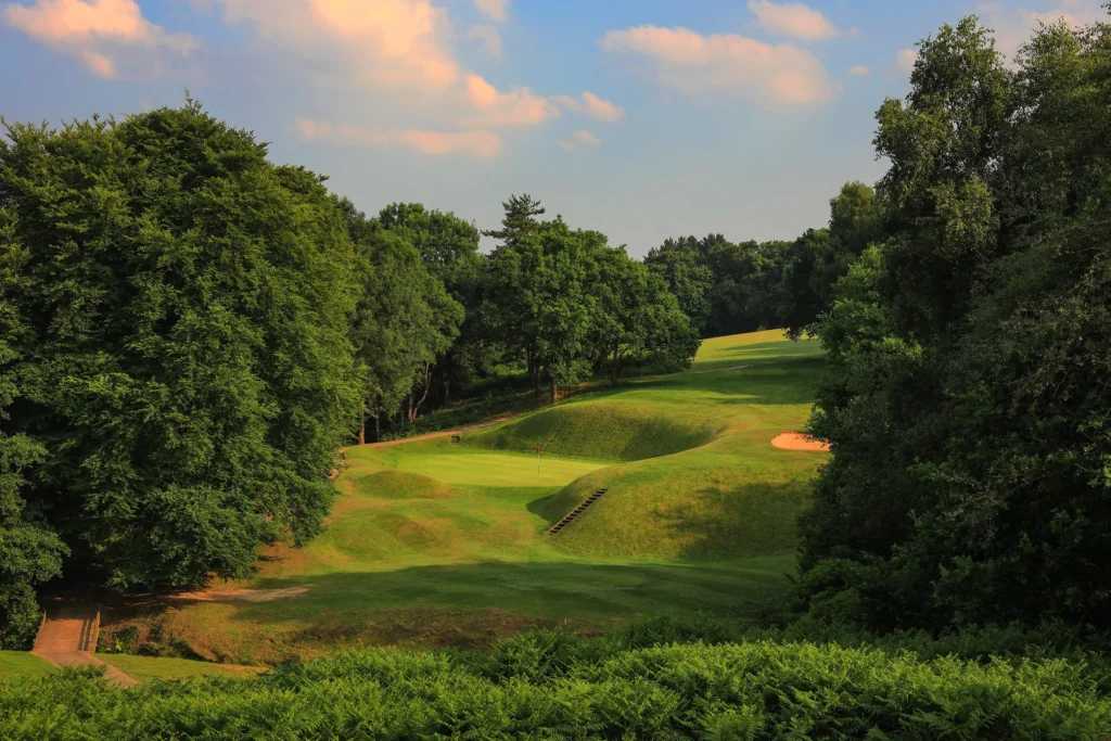 Waterfall course at Mannings Heath Golf and Wine Estate near Horsham