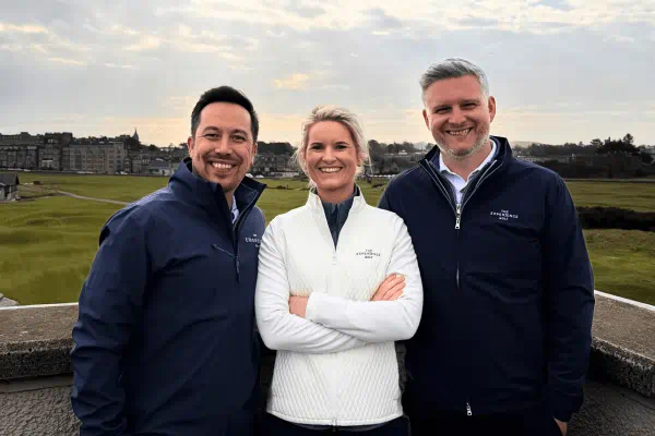 The Experience Golf team overlooking the Old Course in St Andrews